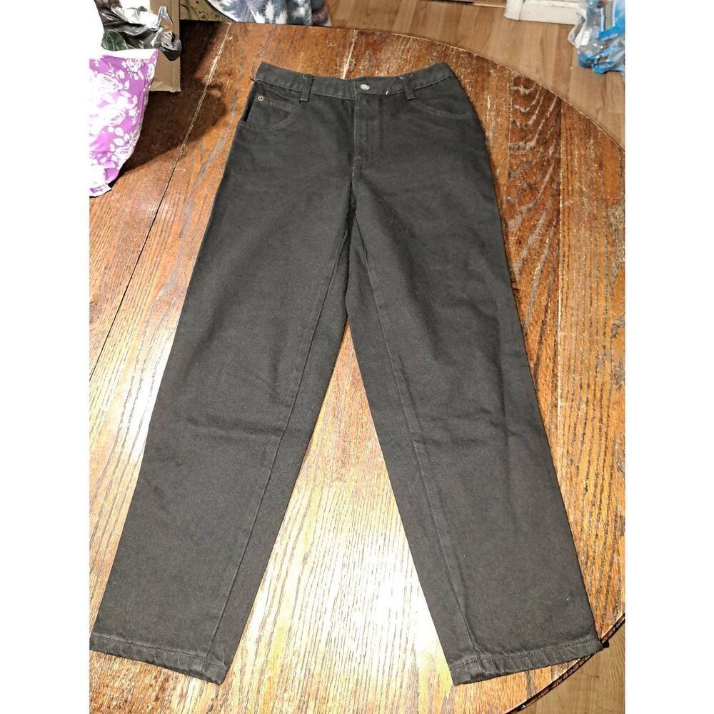 Vintage 26" Waist Gitano Black Cotton Denim Jeans High Waist Rise